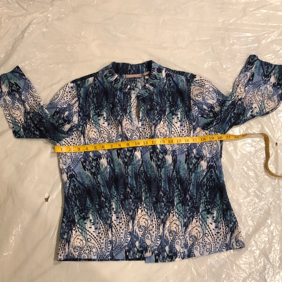 Chico’s Open Jacket in Chico’s size 1 or medium blue and white - Picture 10 of 14